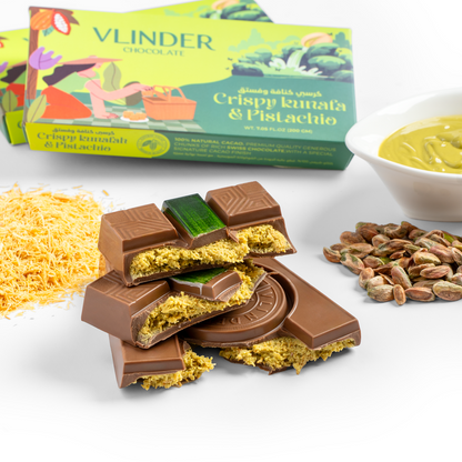 Crispy kunafa & pistachio Chocolate Bar